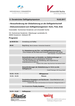 8. Osnabrücker Geflügelsymposium 16.02.2017