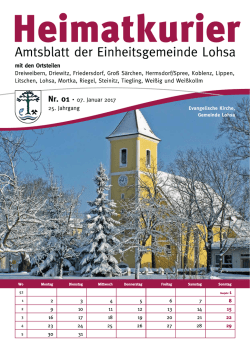 Heimatkurier Lohsa / 07. Januar 2017 Seite 1
