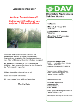 „Wandern ohne Eile“ Monika Stein