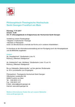 Philosophisch-Theologische Hochschule Sankt Georgen Frankfurt
