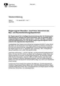 Josef Hess &uuml;bernimmt das Bau- und