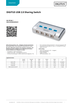 DIGITUS USB 2.0 Sharing Switch