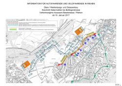 INFORMATION F&Uuml;R AUTOFAHRENDE UND VELOFAHRENDE IN