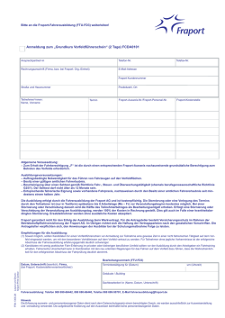 Anmeldung zum &bdquo;Grundkurs Vorfeldf&uuml;hrerschein&ldquo; (2