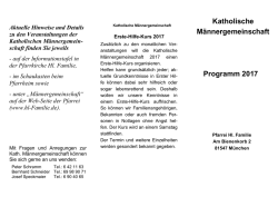 Jahresprogramm 2017 - Erzbistum M&uuml;nchen und Freising