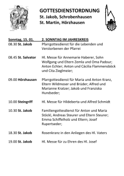 gottesdienstordnung
