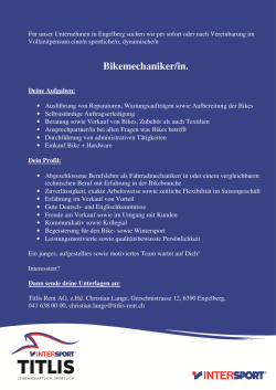 Bikemechaniker/in.