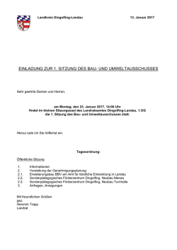 einladung zur 1. sitzung des bau