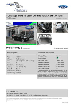 Inserat drucken - Autohaus Stauner in Cham