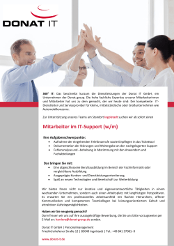 Mitarbeiter im IT-Support (w/m)