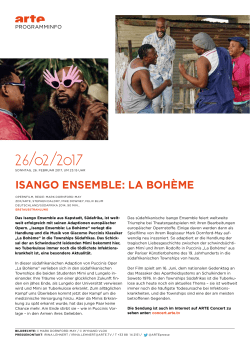 Isango EnsEmblE: la boh&egrave;mE