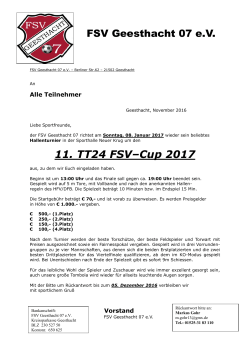 11. TT24 FSV–Cup 2017