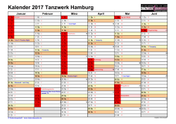 Kalender 2017 - Tanzwerk Hamburg