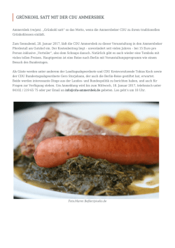 Gr&uuml;nkohl satt mit der CDU Ammersbek
