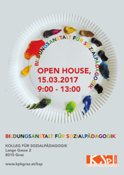 open house, 15.03.2017 9:00 - 13:00