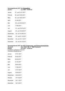 Terminübersicht 2017