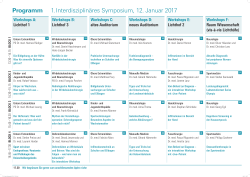 Programm 1. Interdisziplinäres Symposium, 12