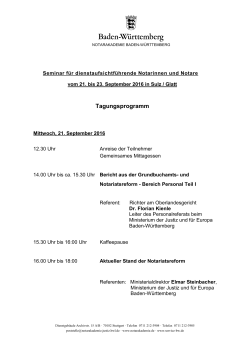 Seminar zum Thema - Notarakademie Baden