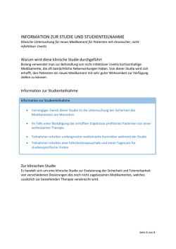 information zur studie und studienteilnahme