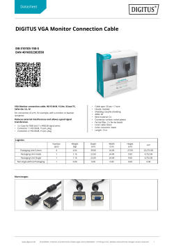 DIGITUS VGA Monitor Connection Cable