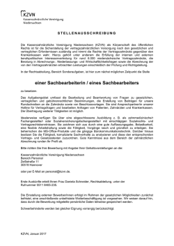 einer Sachbearbeiterin / eines Sachbearbeiters
