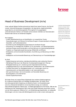 Head of Business Development (m/w)