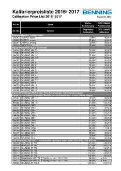 Kalibrierpreisliste_Calibration Price List 2017-01