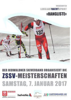 Rangliste - Nidwaldner Skiverband