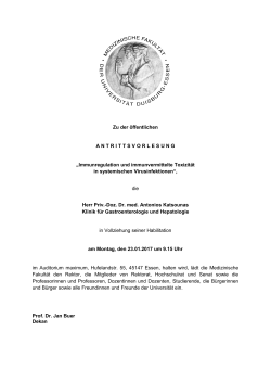 Doz. Dr. med. Antonios Katsounas - an der Universit&auml;t Duisburg