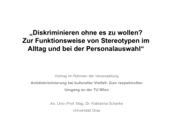 Diskriminieren ohne es zu wollen