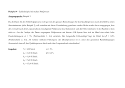 Beispiel 4 – Zahlenbeispiel mit realem Prüfprozess Ausgangspunkt