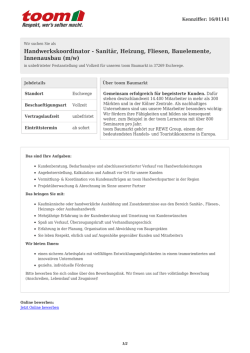 Handwerkskoordinator - Sanit&auml;r, Heizung, Fliesen