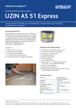 Produktdatenblatt UZIN AS 51 Express
