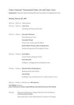 Symposium Programm - Medienkulturwissenschaft