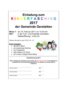 kinderfasching 2017
