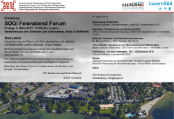 SOGI Feierabend Forum 3. März 2017 in Luzern: GeoLabor