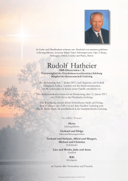 Rudolf Hatheier - Bestattung Jung, Salzburg, Bestattungsunternehmen