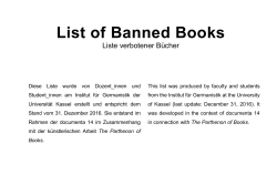 List of Banned Books