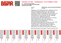 Citroen C3 82 - Verbrauch: 4.5 l/100km CO2 emission