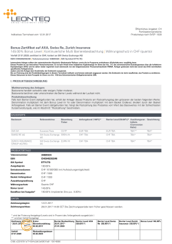 Bonus-Zertifikat auf AXA, Swiss Re, Zurich Insurance