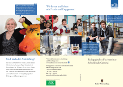 Infoflyer Ausbildung