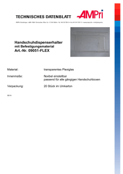 Handschuhdispenserhalter Art.-Nr. 09051-FLEX