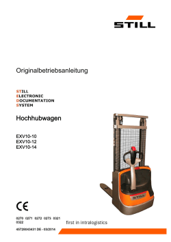 Originalbetriebsanleitung Hochhubwagen