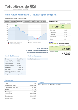 Gold Future MiniFuture L open end (BNP)