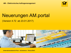 Neuerungen AM.portal