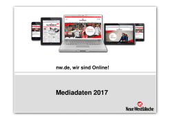 Online Werbung - Neue Westfälische