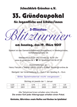 33. Gründaupokal - SK Gründau e.V.