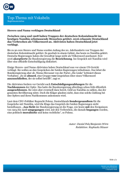 Herero und Nama verklagen Deutschland
