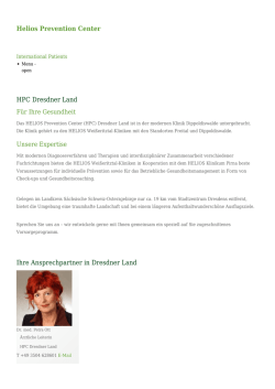 HPC Dresdner Land - HELIOS Prevention Center