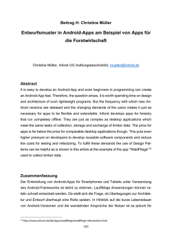 Entwurfsmuster in Android-Apps am Beispiel von Apps für die